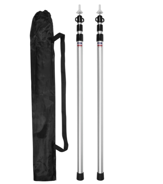 Tarp Poles, Telescoping Tent Poles, Ultra-Lightweight Portable Aluminum Sun Shade Poles