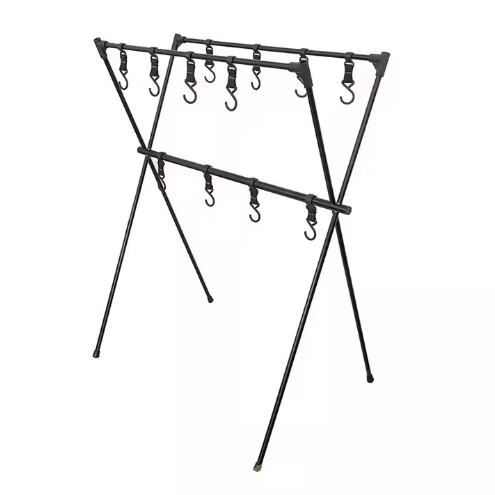 Outdoor Camping Two Layer Triangle Rack