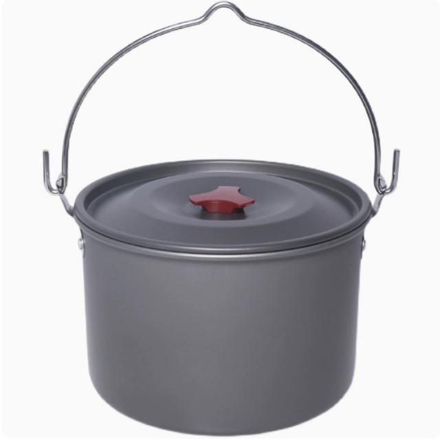 4.2L Travel Camping Hanging Cooking Pot