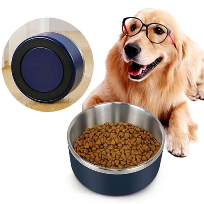 1.5L/2L Double Wall Stainless Steel Pet Bowl
