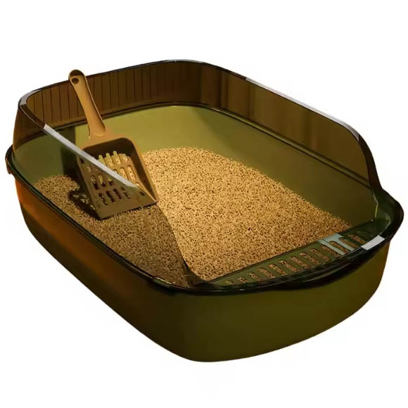Semi-enclosed Cat Litter Box