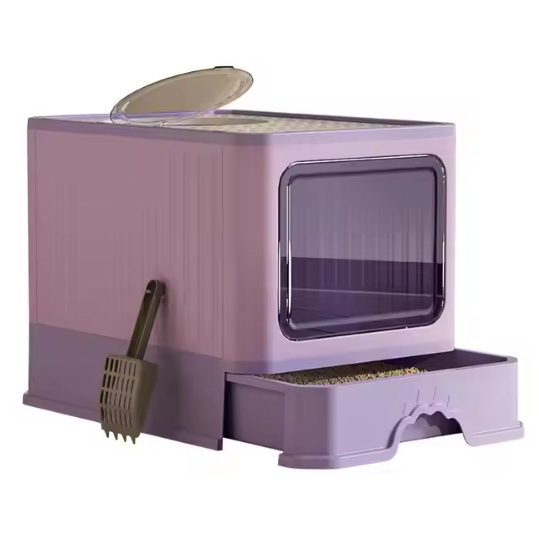 Enclosed Cat Litter Box with Drawer