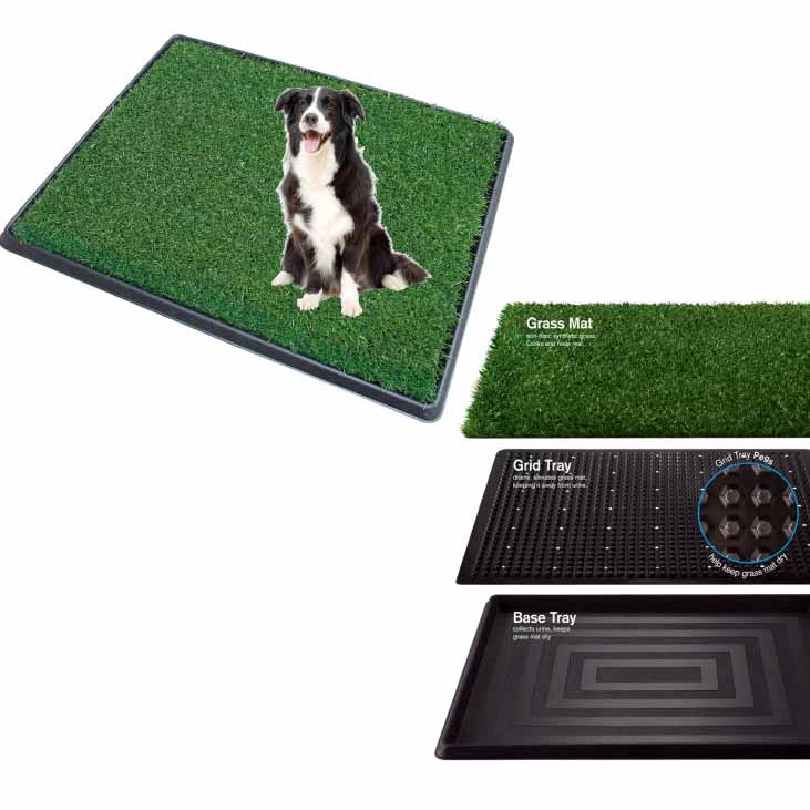 Dog Potty Dog Training Grass Mat with Tray