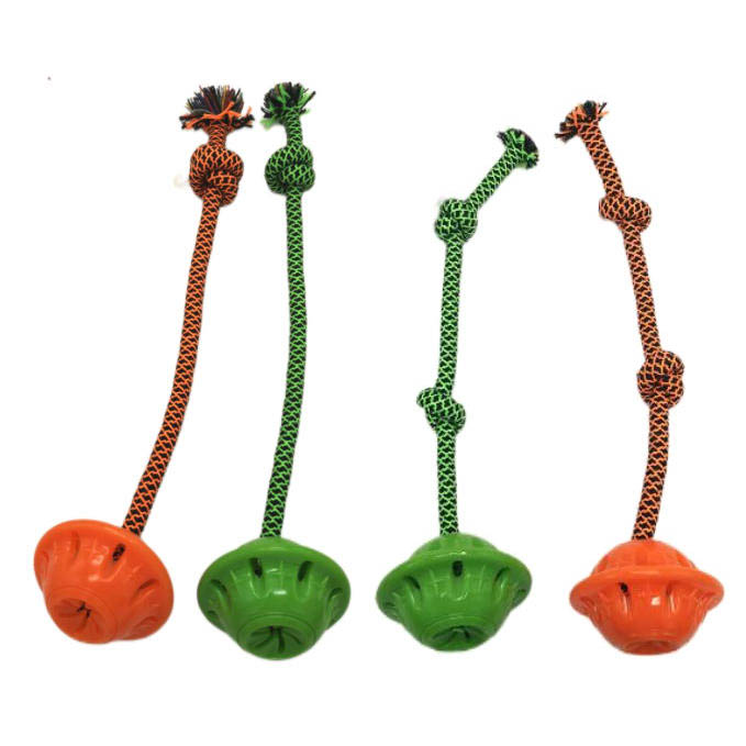 Dog Rope Toy with Chewing Ball 1/2 Knots Tug Toy