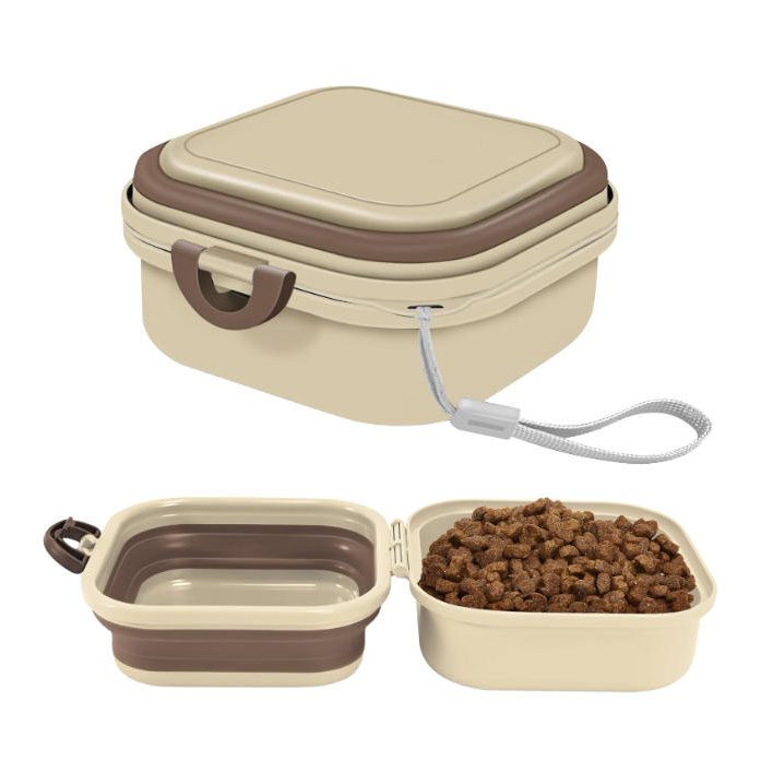 Collapsible Dog Water Bowl 2-in-1 Pet Feeder Bowl